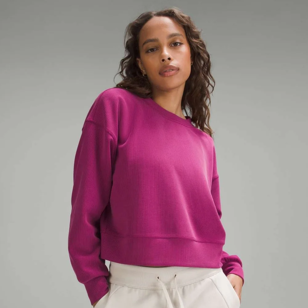 Lululemon Softstreme Ribbed Crop Crew - Picture 8 of 9